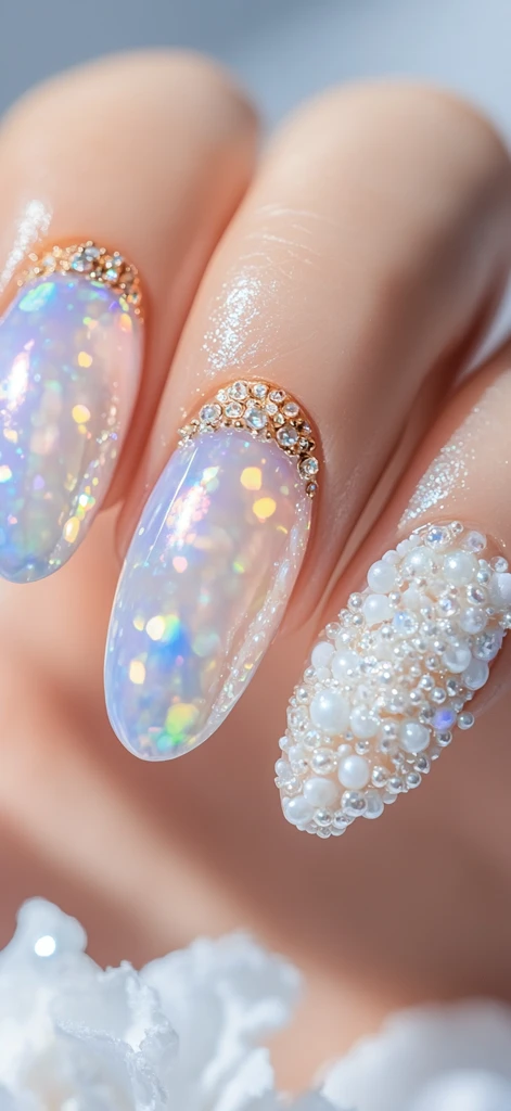 紫阳花干花美甲