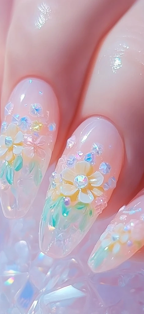 紫阳花干花美甲