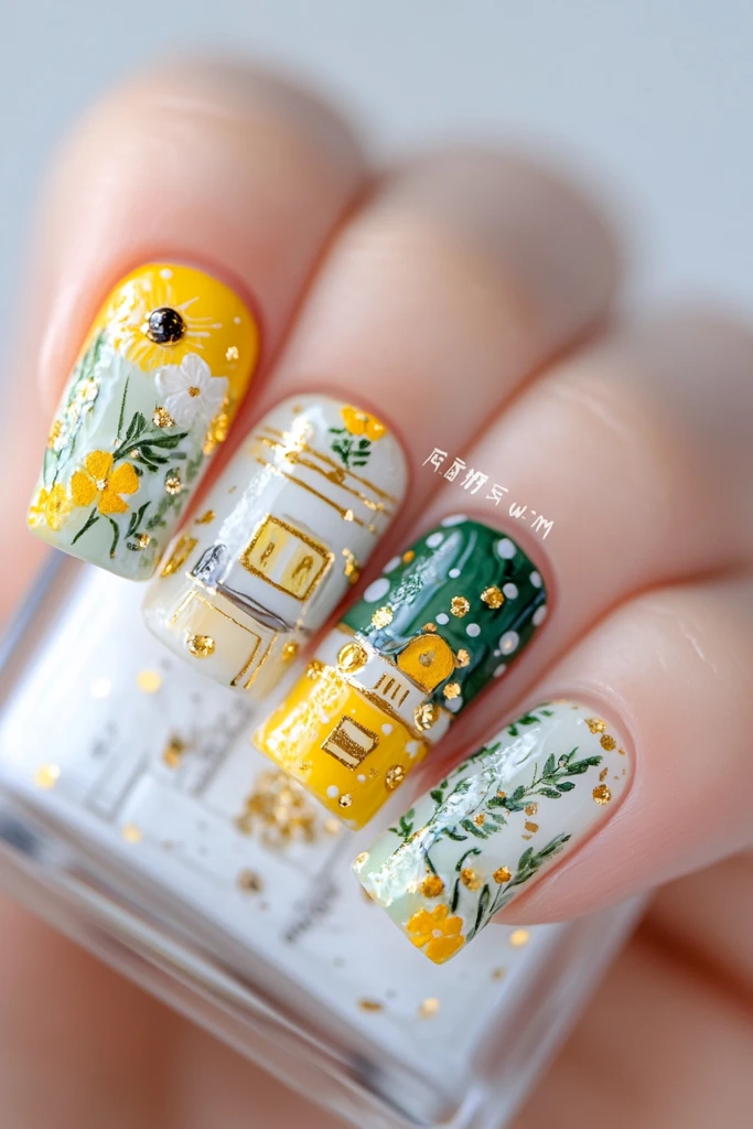 办公室工作美甲