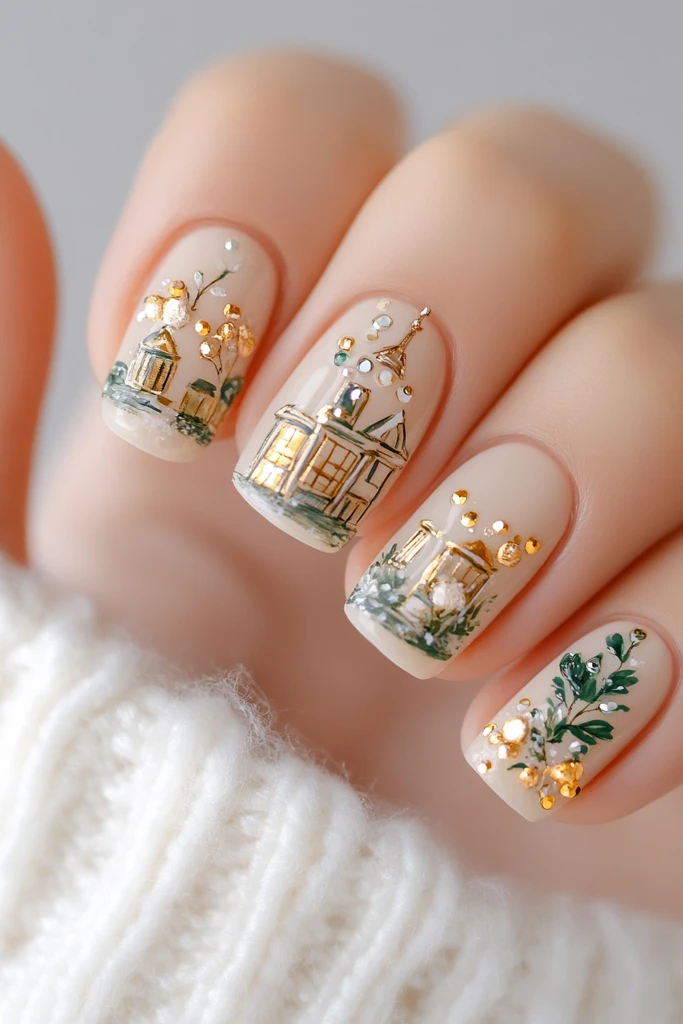 办公室工作美甲