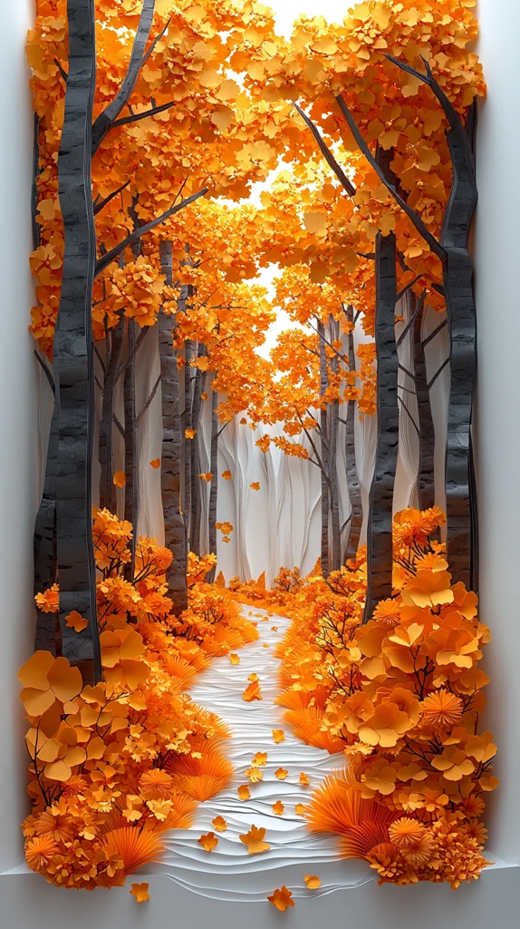 秋日纸艺立体图