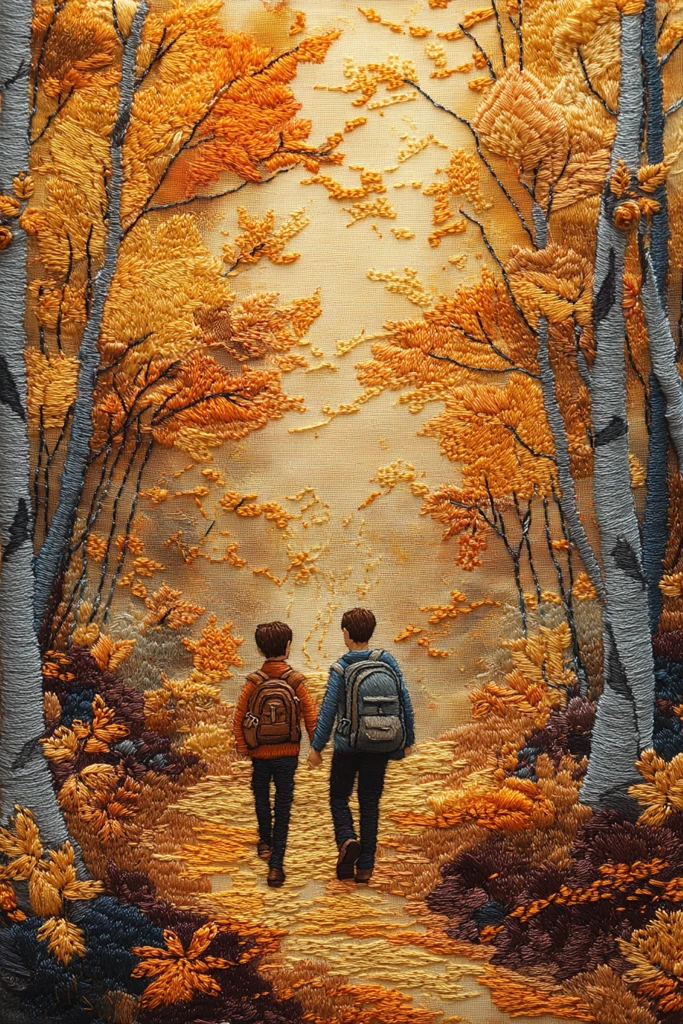 秋林漫步探险图