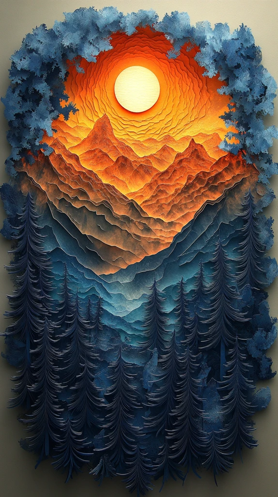 两小熊林间山脉黎明