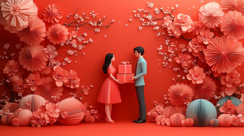 情侣赠送礼盒图