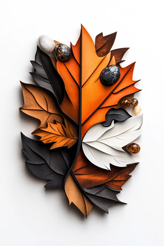 秋叶立体抽象艺术