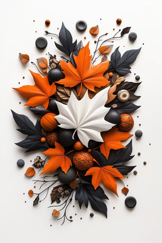 秋叶立体抽象艺术