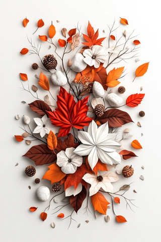 秋叶立体抽象艺术