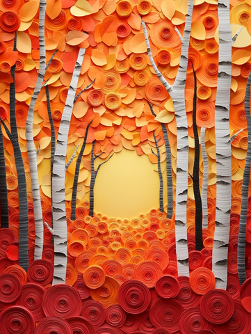 秋叶纸艺森林
