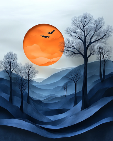 纸艺万圣节场景