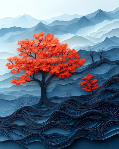 纸艺万圣节场景