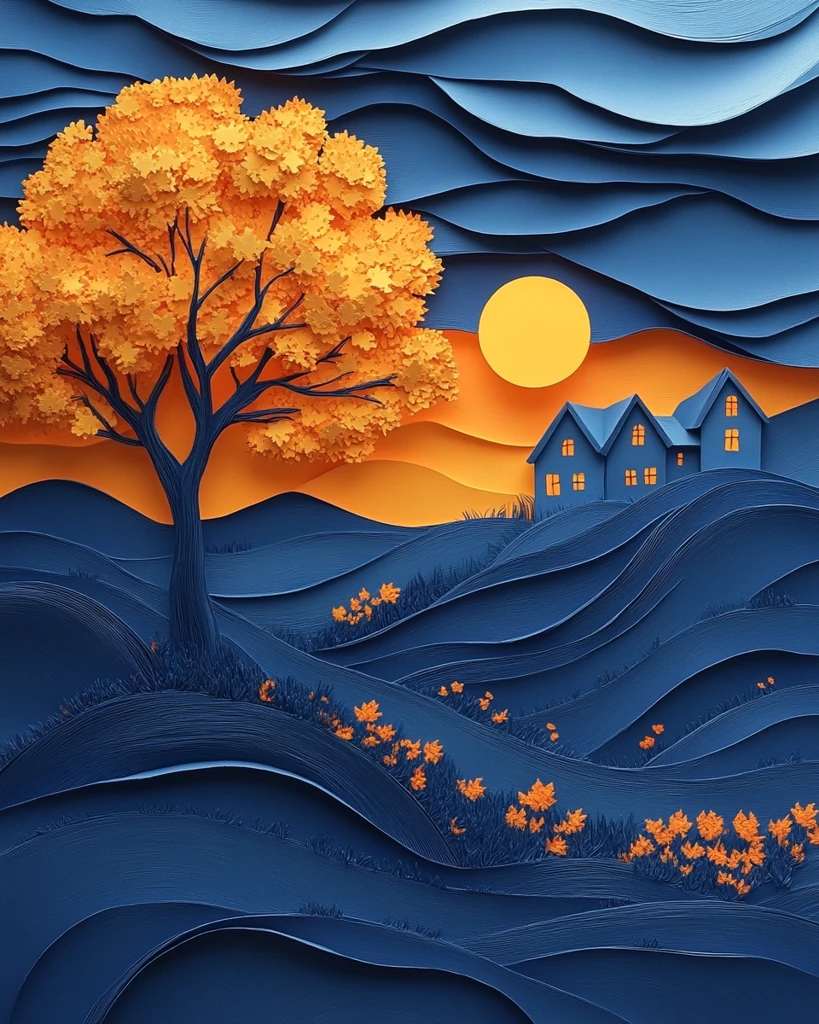 纸艺万圣节场景