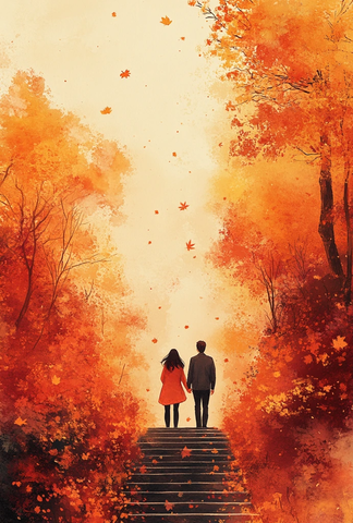 秋叶相伴登山行