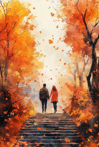 秋叶相伴登山行