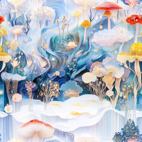 魔法森林纸雕灯箱