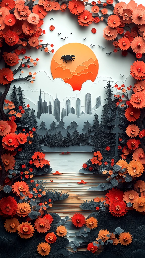 蟹爬花间湖畔行