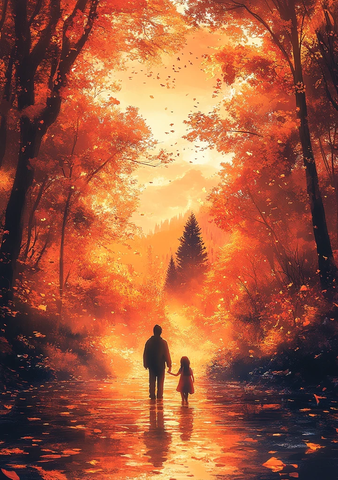 夏日秋初亲子情