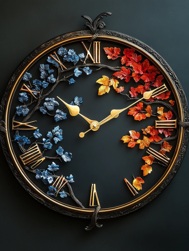 四季变换的时钟