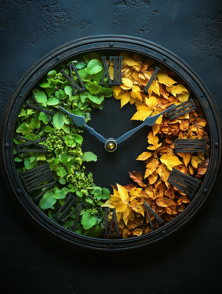 四季变换的时钟