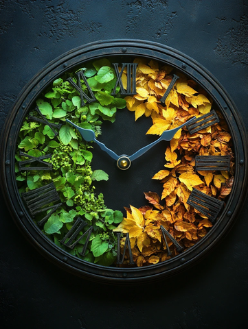 四季变换的时钟