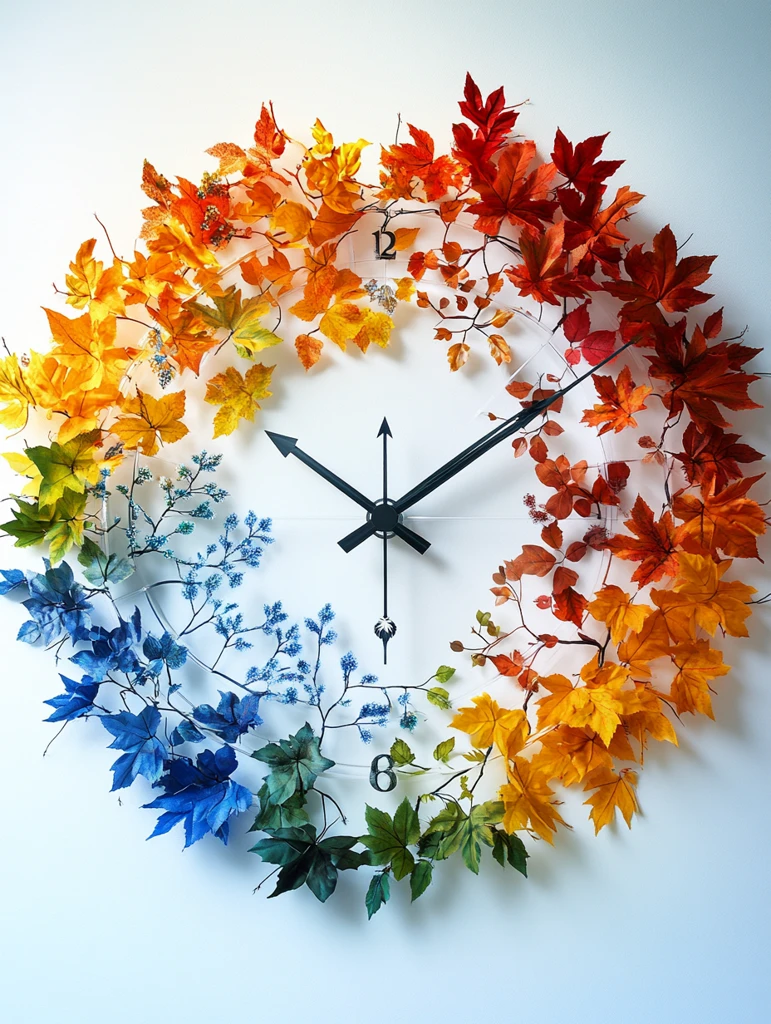 四季变换的时钟