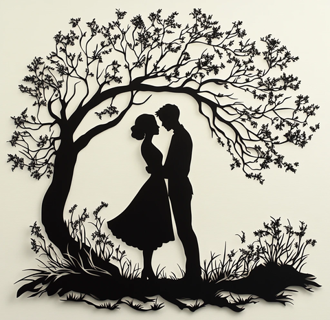 恋人树下相拥