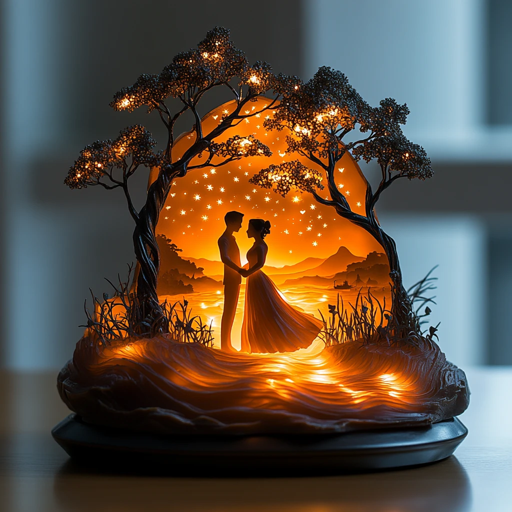 情人节光影雕塑