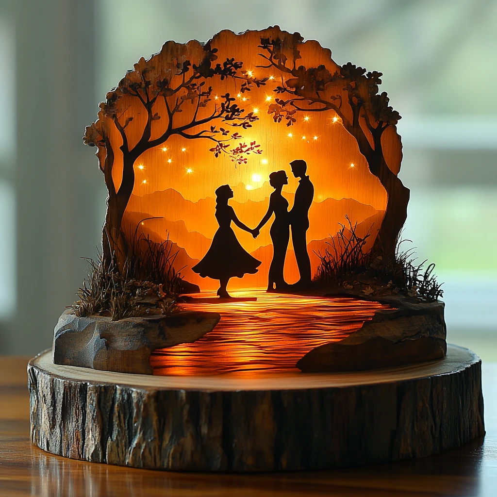 情人节光影雕塑