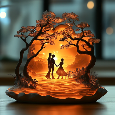 情人节光影雕塑