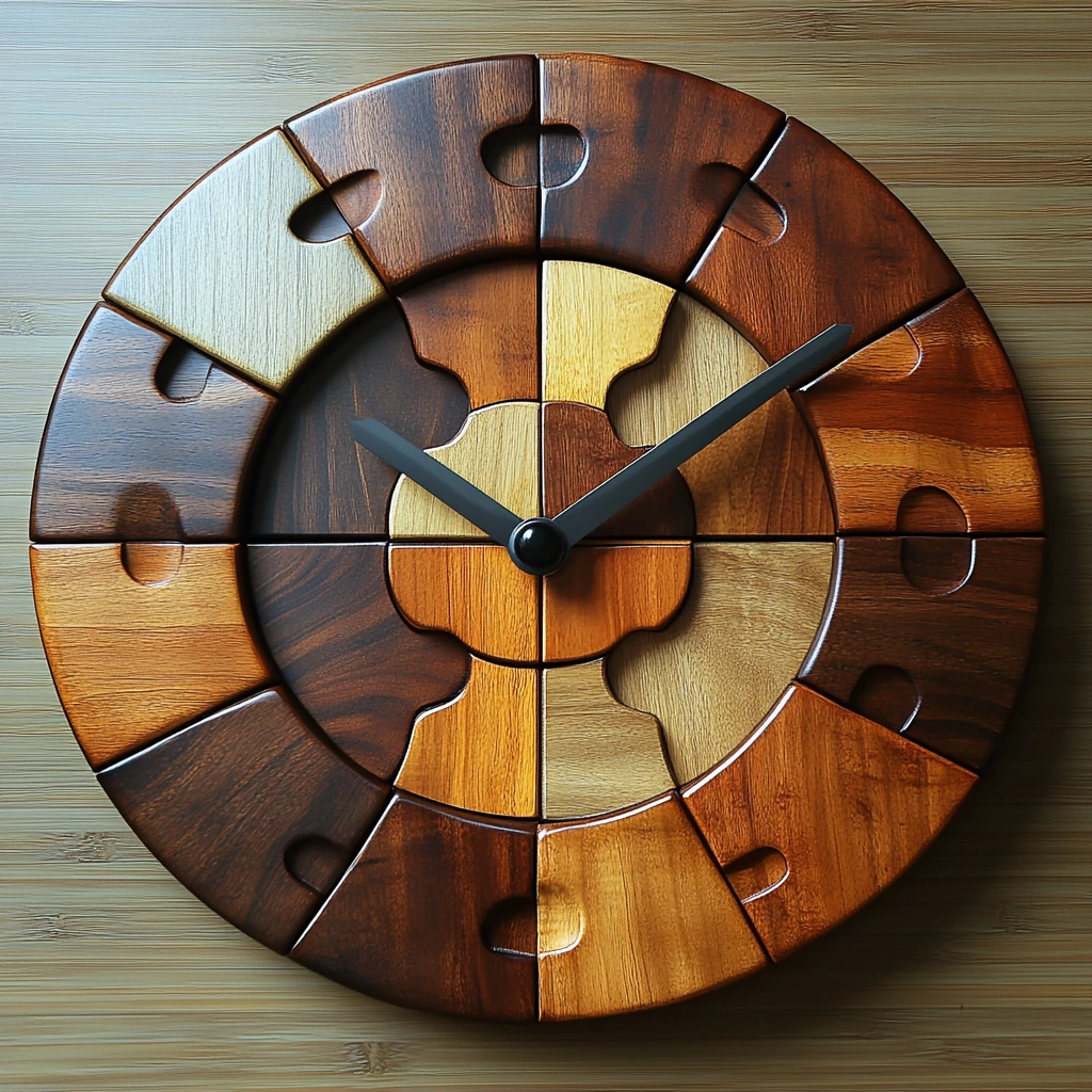 木质现代艺术挂钟