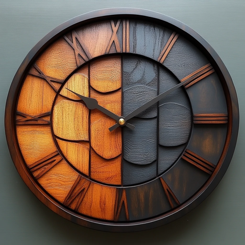木质现代艺术挂钟