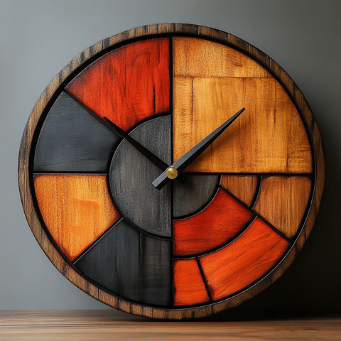 木质现代艺术挂钟