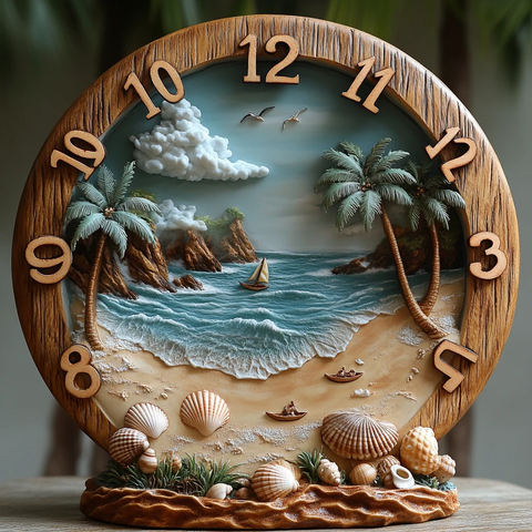 圆形木板数字图案