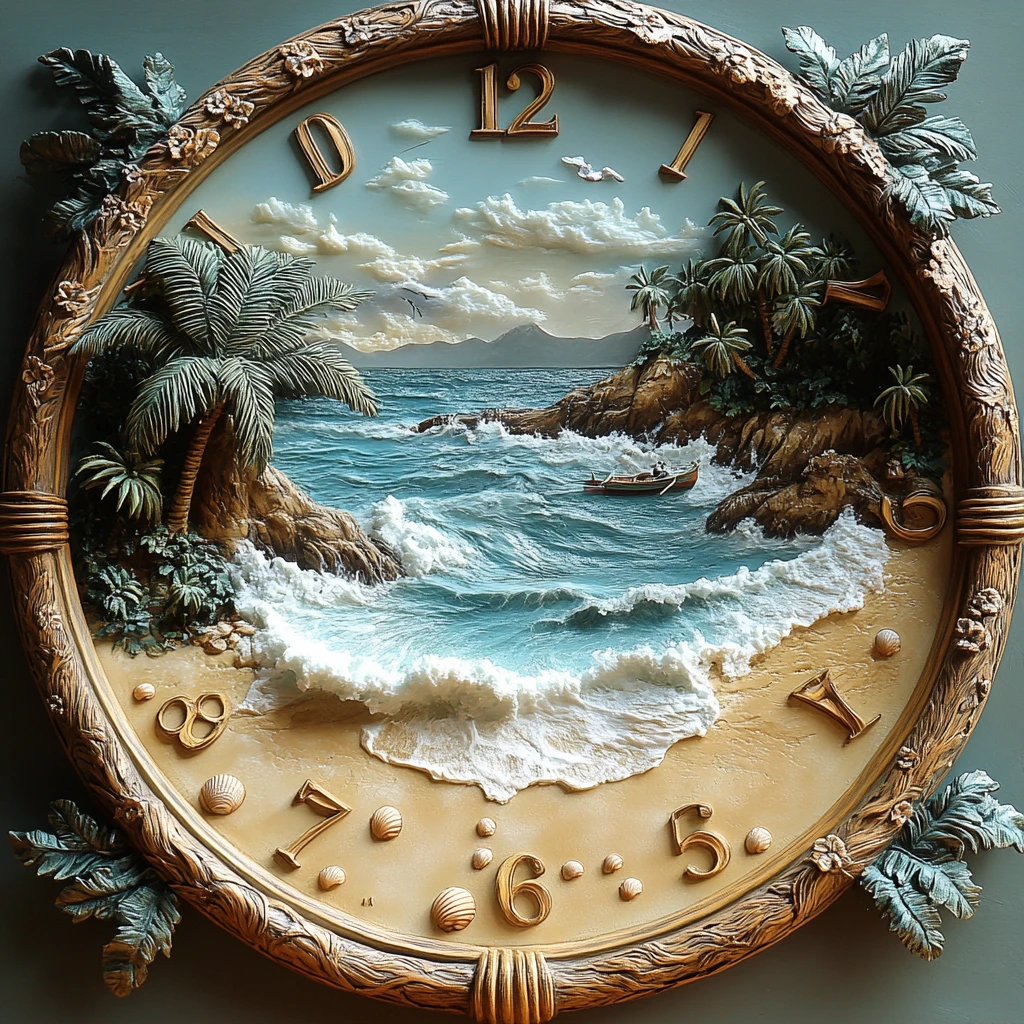 圆形木板数字图案