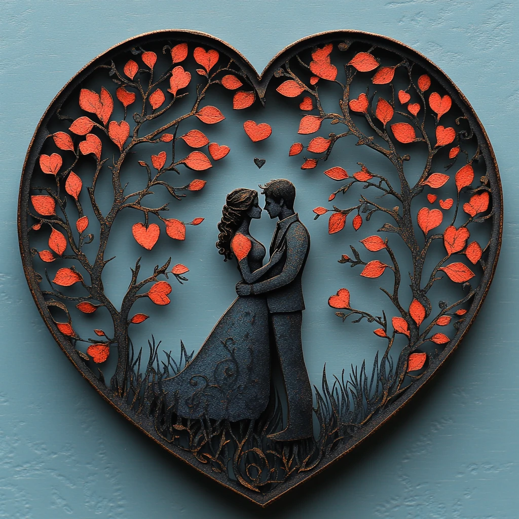 哥特风情人节卡