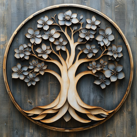 生命树与生命花层雕
