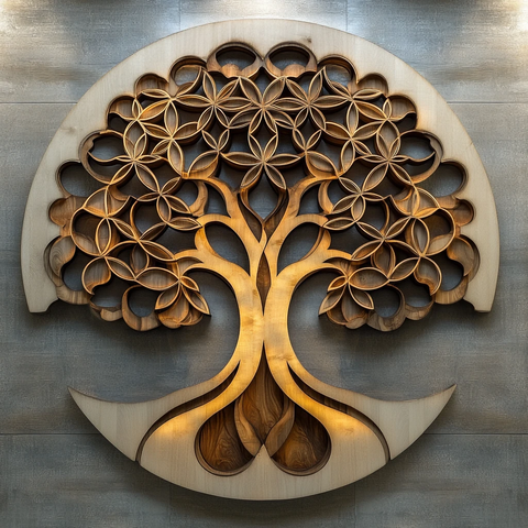 生命树与生命花层雕