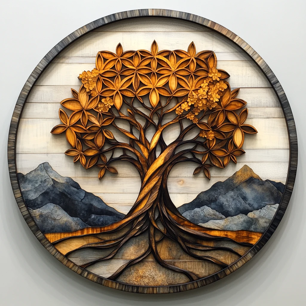 生命树与生命花层雕