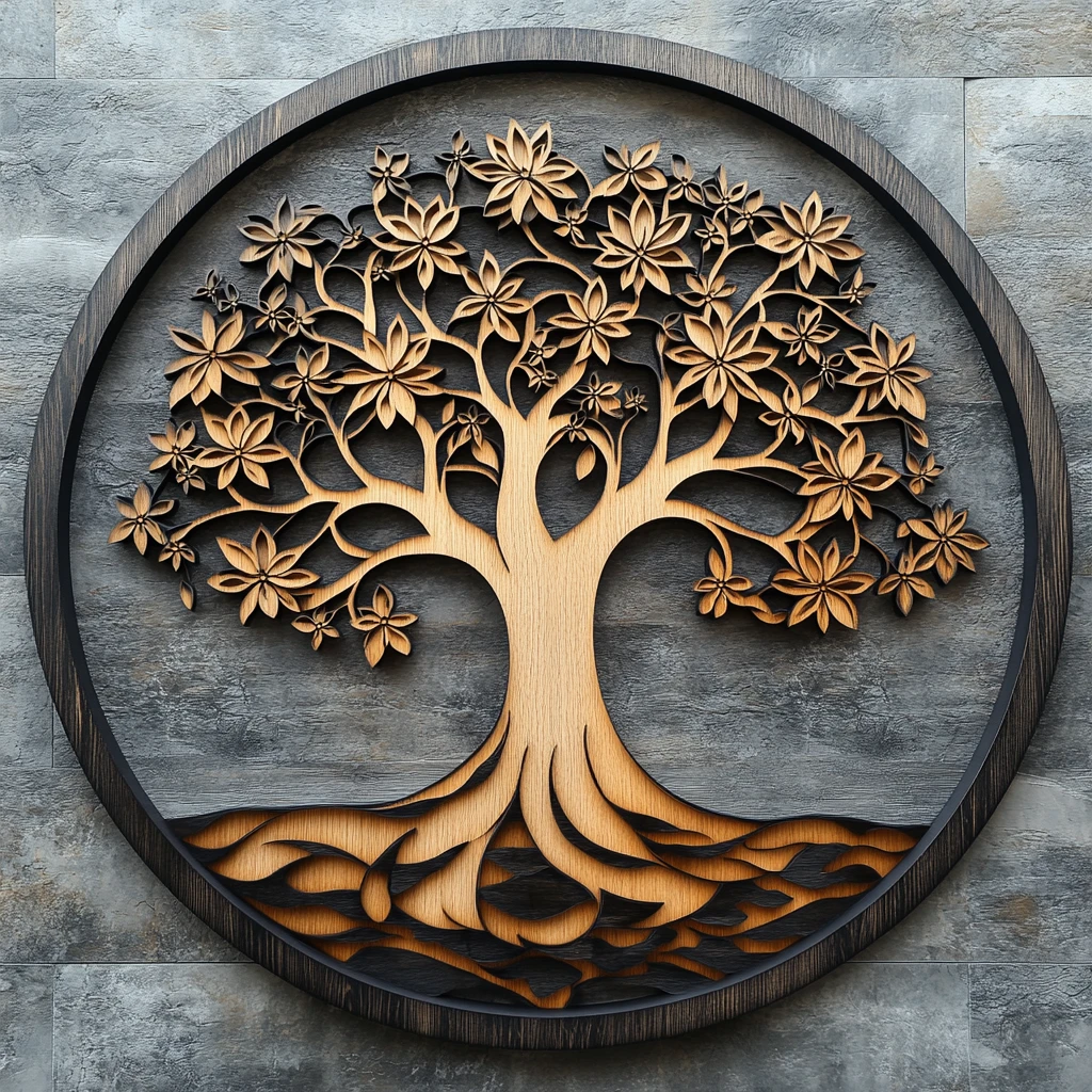 生命树与生命花层雕