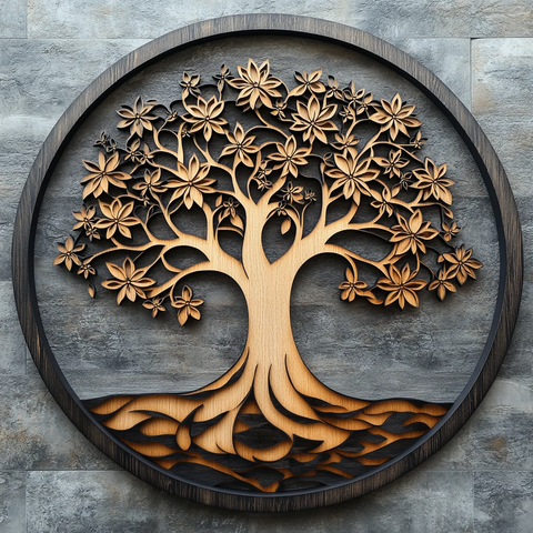 生命树与生命花层雕