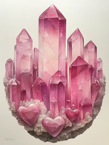 粉色水晶圆环图