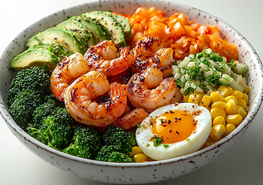 虾仁牛油果鸡蛋沙拉