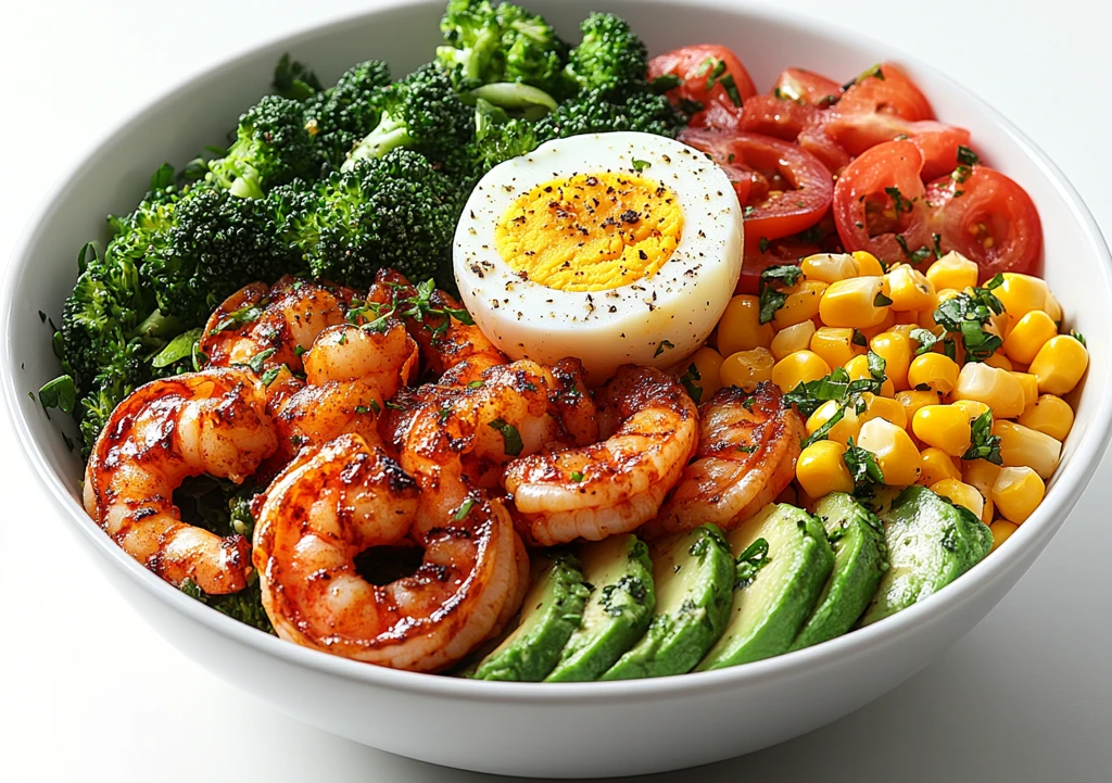 虾仁牛油果鸡蛋沙拉