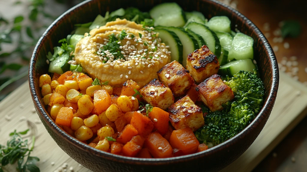 蔬菜豆腐芝麻饭