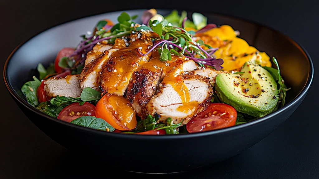 香煎鸡肉奇亚籽沙拉