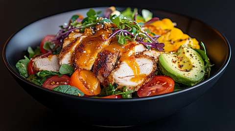 香煎鸡肉奇亚籽沙拉
