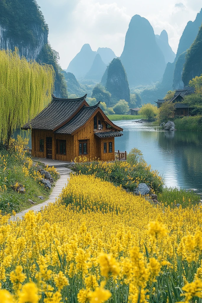 油菜花田别墅景
