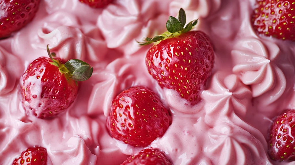 奶油草莓背景