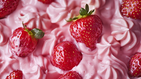 奶油草莓背景