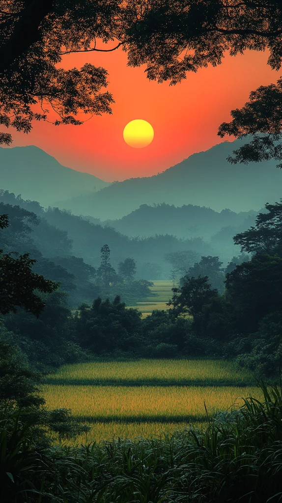 夏日渐凉稻谷黄