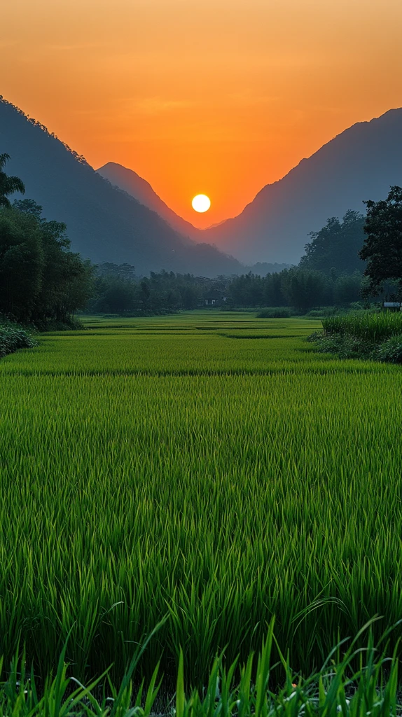 夏日渐凉稻谷黄